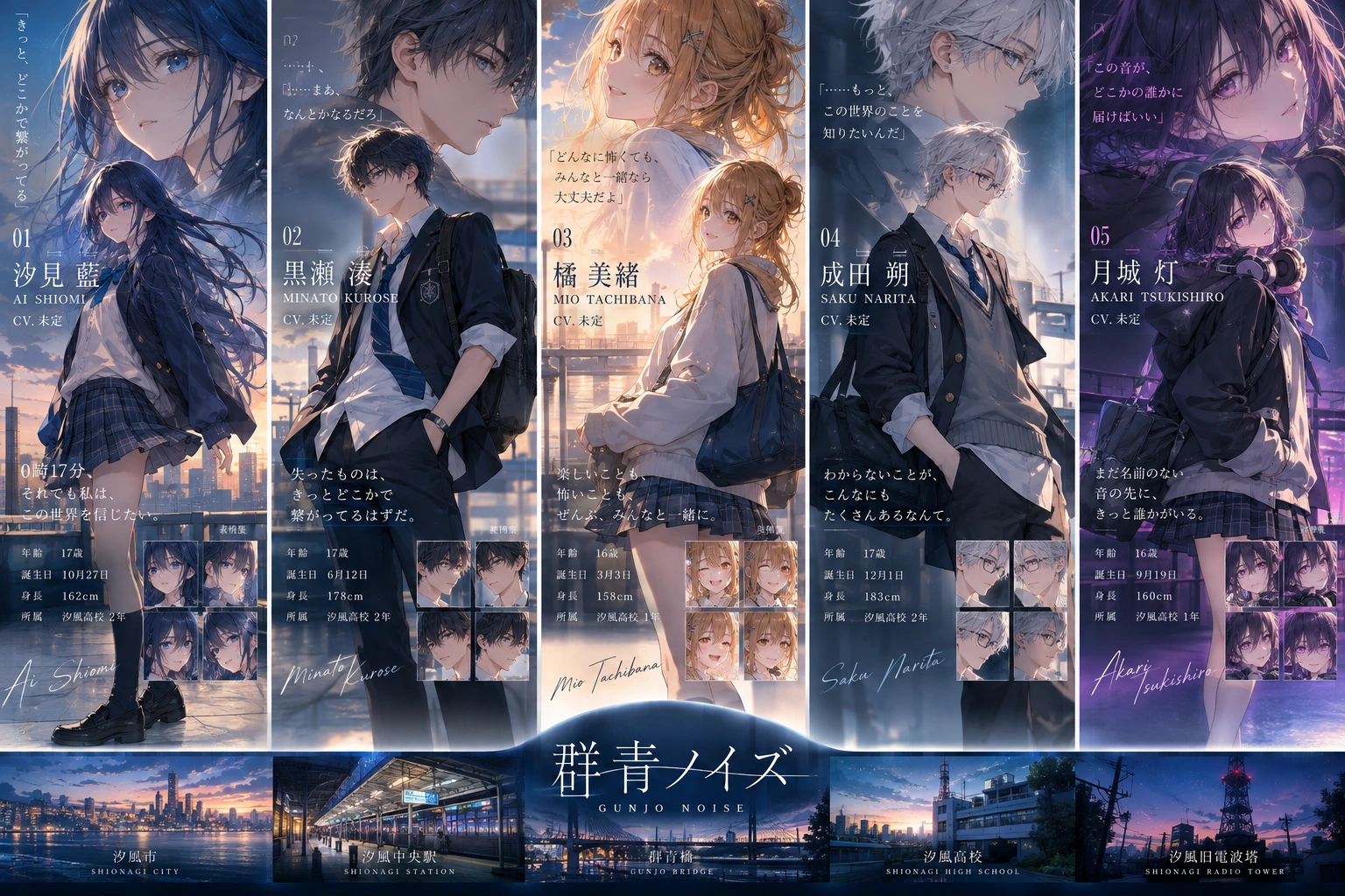 メインキャラクター5人