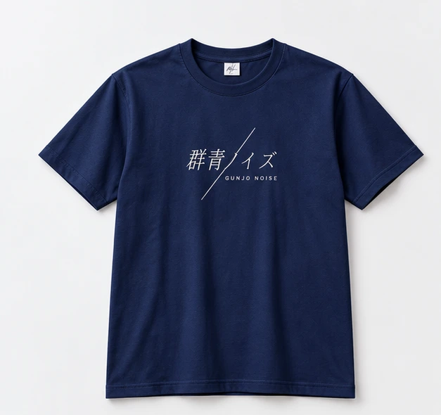 ロゴTシャツ（群青）のデザイン見本