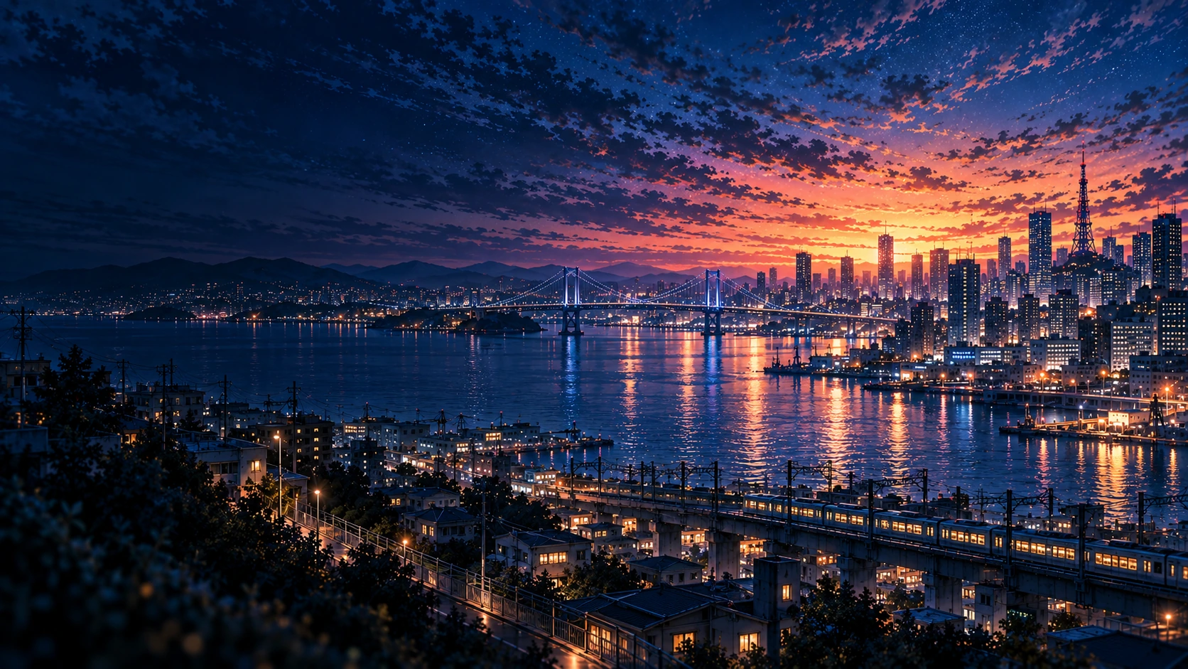 汐凪市全景